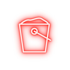 Poster - Bucket soil neon icon