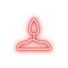 Poster - Soil sprout neon icon