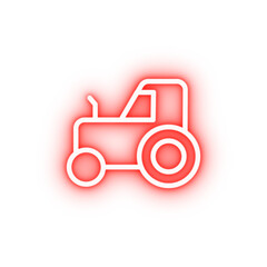 Poster - Tractor technology neon icon