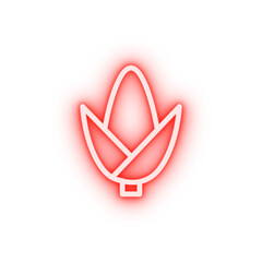 Poster - Corn farm neon icon