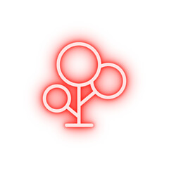 Poster - Tree plant neon icon