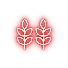 Poster - Wheat ear neon icon