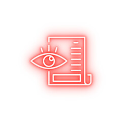 Poster - preview eye list neon icon