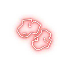 Poster - paper editing twisted papers neon icon