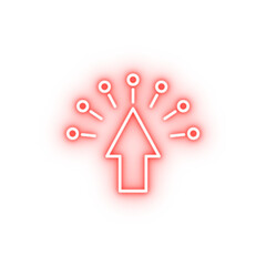 Poster - options arrow neon icon