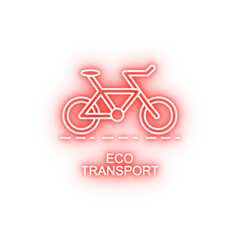 Poster - eco transport outline neon icon