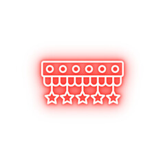 Poster - Diwali garland decoration neon icon