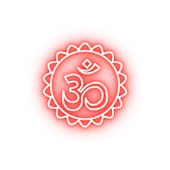 Poster - Diwali om Hinduism neon icon