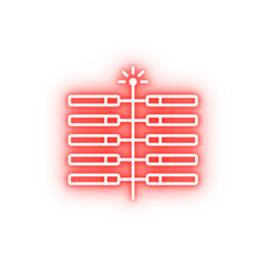 Poster - Diwali fireworks rocket neon icon