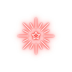 Poster - Diwali star celebration neon icon