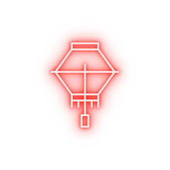 Poster - Diwali lamp ornament neon icon
