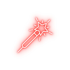 Poster - Diwali sparkler fireworks neon icon