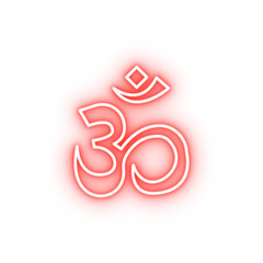 Poster - Diwali om Hinduism neon icon