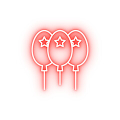 Poster - Diwali balloons celebration neon icon