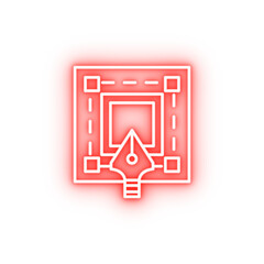 Poster - creativity technology interface vector neon icon