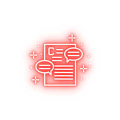 Poster - Copywriting file information neon icon