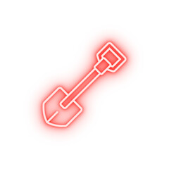 Poster - Paint brush tool neon icon