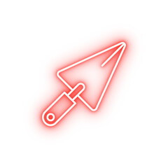Poster - Trowel tool neon icon
