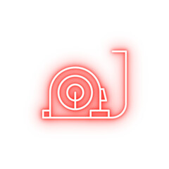 Poster - Measuring tape tool neon icon