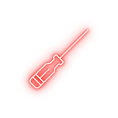 Poster - Screwdriver tool neon icon