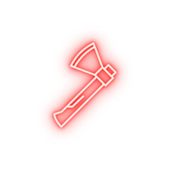 Poster - Ax tool neon icon