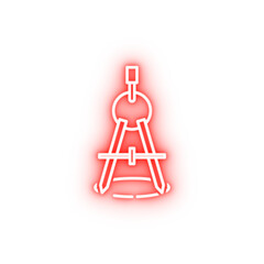 Poster - compass outline neon icon