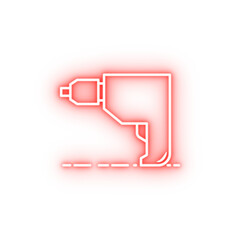 Sticker - drill outline neon icon