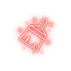 Poster - Construction brush neon icon