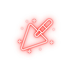 Poster - Construction putty knife neon icon