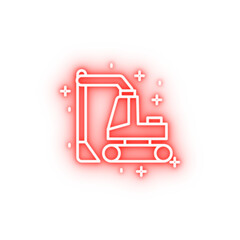 Canvas Print - Construction loader neon icon