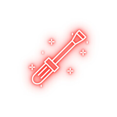 Sticker - Construction screwdriver neon icon