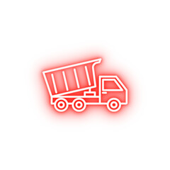 Poster - dam truck neon icon