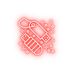 Poster - Computer usb flash drive neon icon
