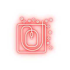 Poster - Computer mouse neon icon