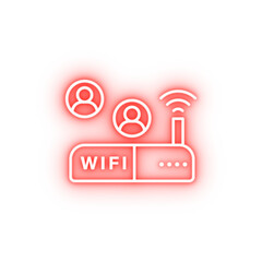 Poster - Wifi communication neon icon