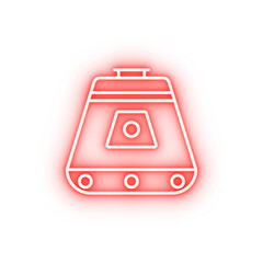 Poster - spaceship neon icon