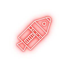 Poster - space capsule neon icon