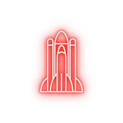 Poster - rocket neon icon