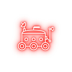 Poster - moon-rover neon icon