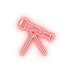 Poster - telescope neon icon