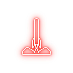 Poster - rocket neon icon