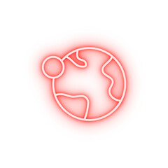 Poster - Earth neon icon
