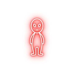 Poster - alien neon icon