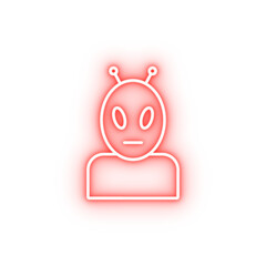 Poster - alien neon icon