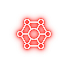 Poster - Molecular biology neon icon