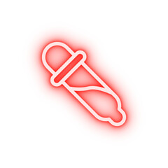 Poster - Drop pipette neon icon