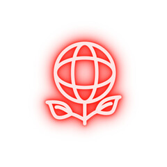 Poster - Ecology earth plant neon icon