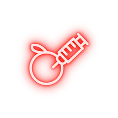 Poster - GMO food neon icon