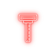 Poster - razor neon icon