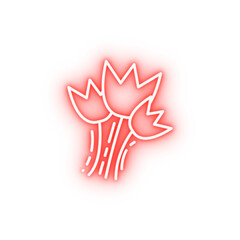 Poster - flowers neon icon